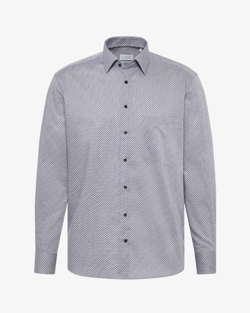 Eterna Skjorte Comfort Fit Grå