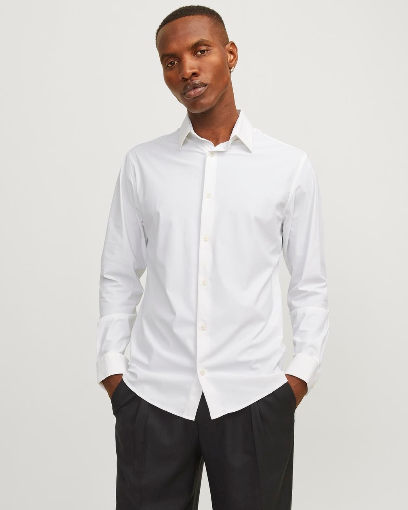 Jack and Jones Blaactive Stretch Skjorte Hvid