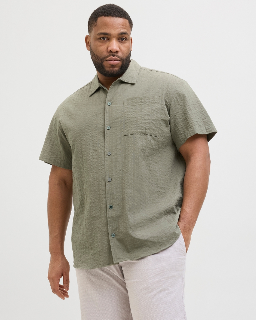 Jack Jones Ceaston Seersucker Skjorte Vetiver