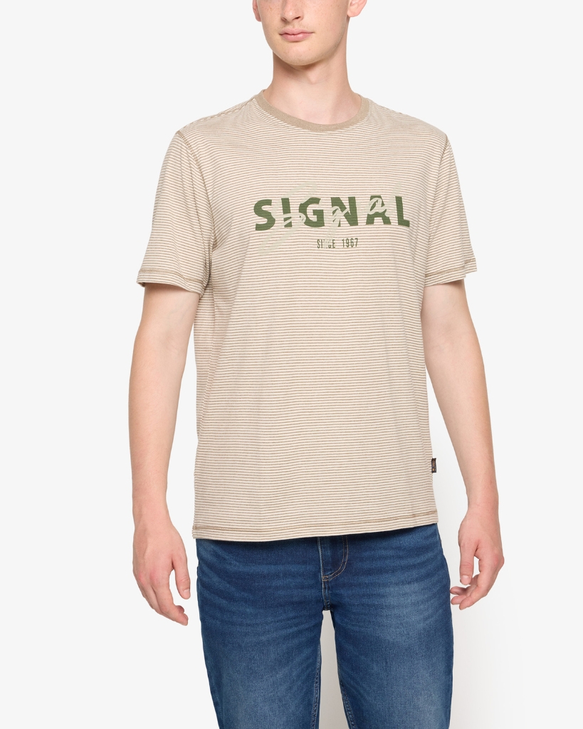 Signal LukeSi Stripe T-Shirt Dry Teak
