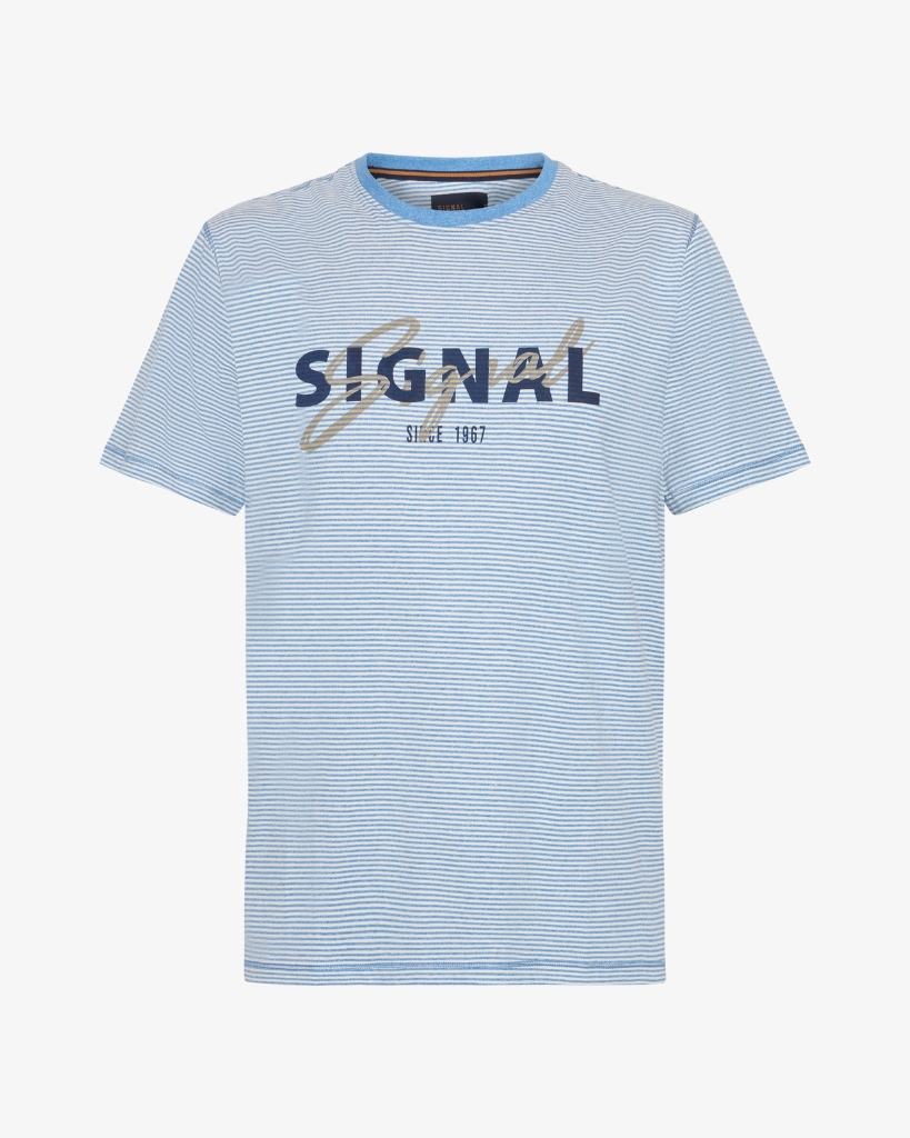 Signal LukeSi Stripe T-Shirt Blå