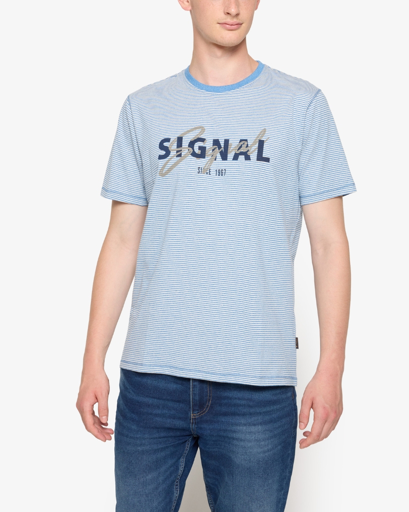 Signal LukeSi Stripe T-Shirt Blå