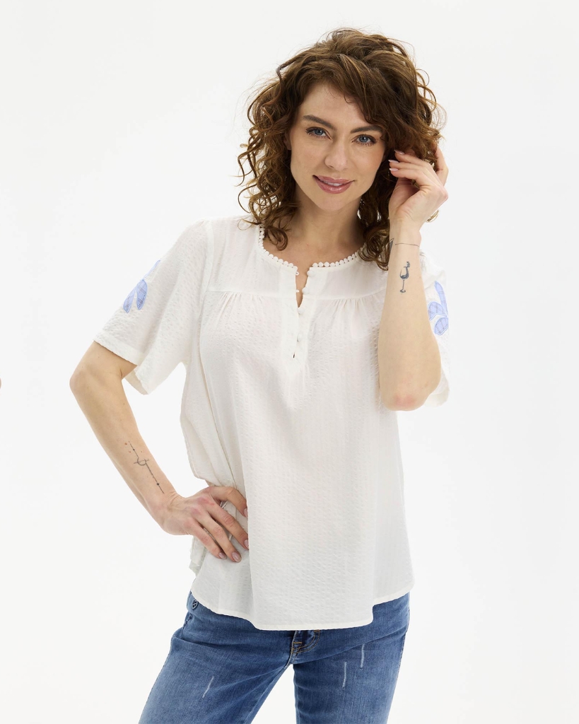 In Front Elvira Bluse Hvid