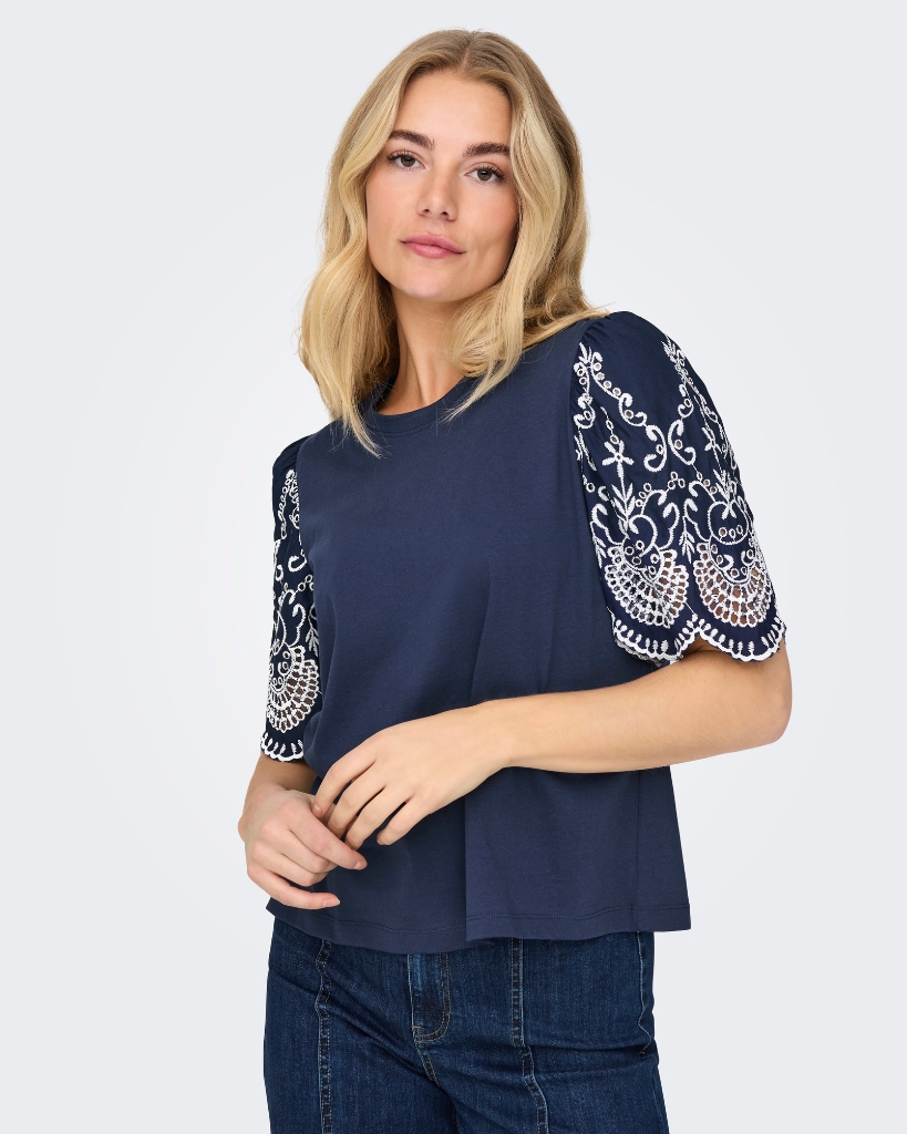JDY Oma T-shirt Blå