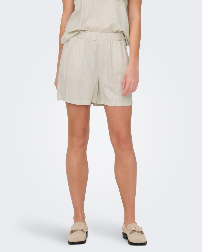 JDY Caya Linen Shorts Moonbeam
