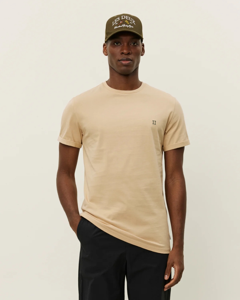 Les Deux Nørregaard Contrast T-Shirt Beige