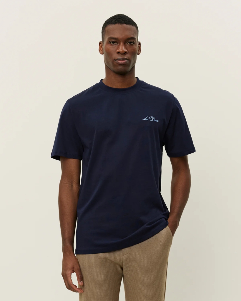 Les Deux Wild Flower T-Shirt Dark Navy