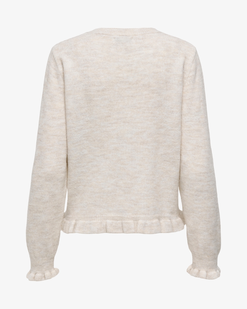 JDY Letty Frill Cardigan Birch/Melan