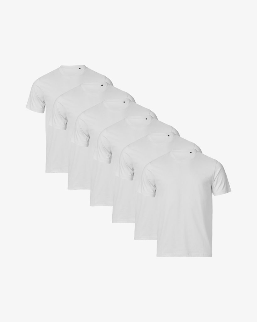 Core T-shirt Hvid (6-Pak)