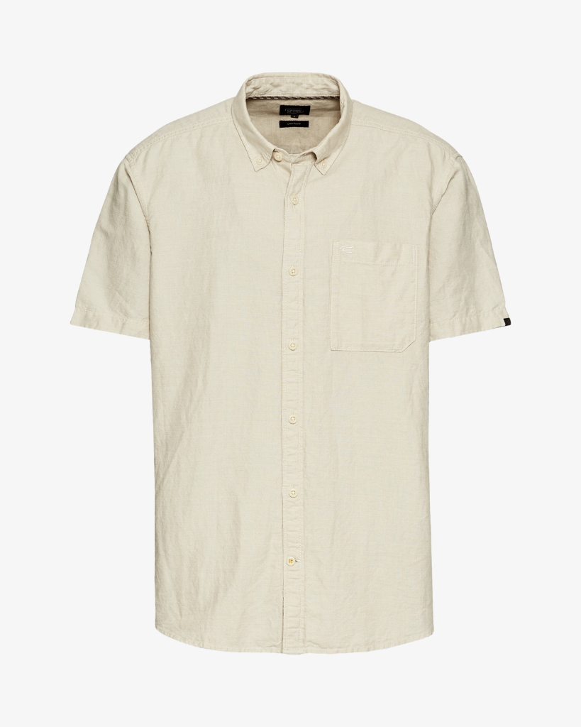 Camel Kortærmet Skjorte Beige