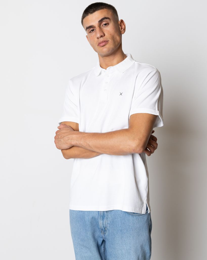 Clean Cut Slikeborg Stretch Polo Hvid