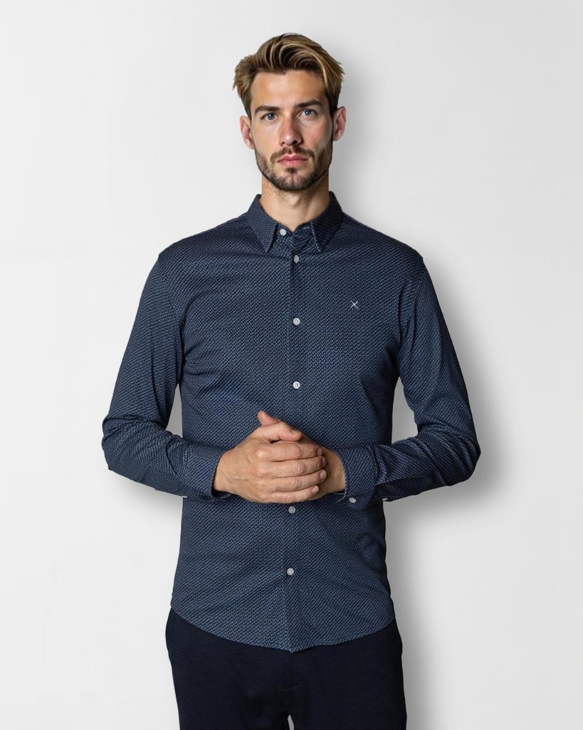 Clean Cut Clean Formal Stretch Skjorte Navy