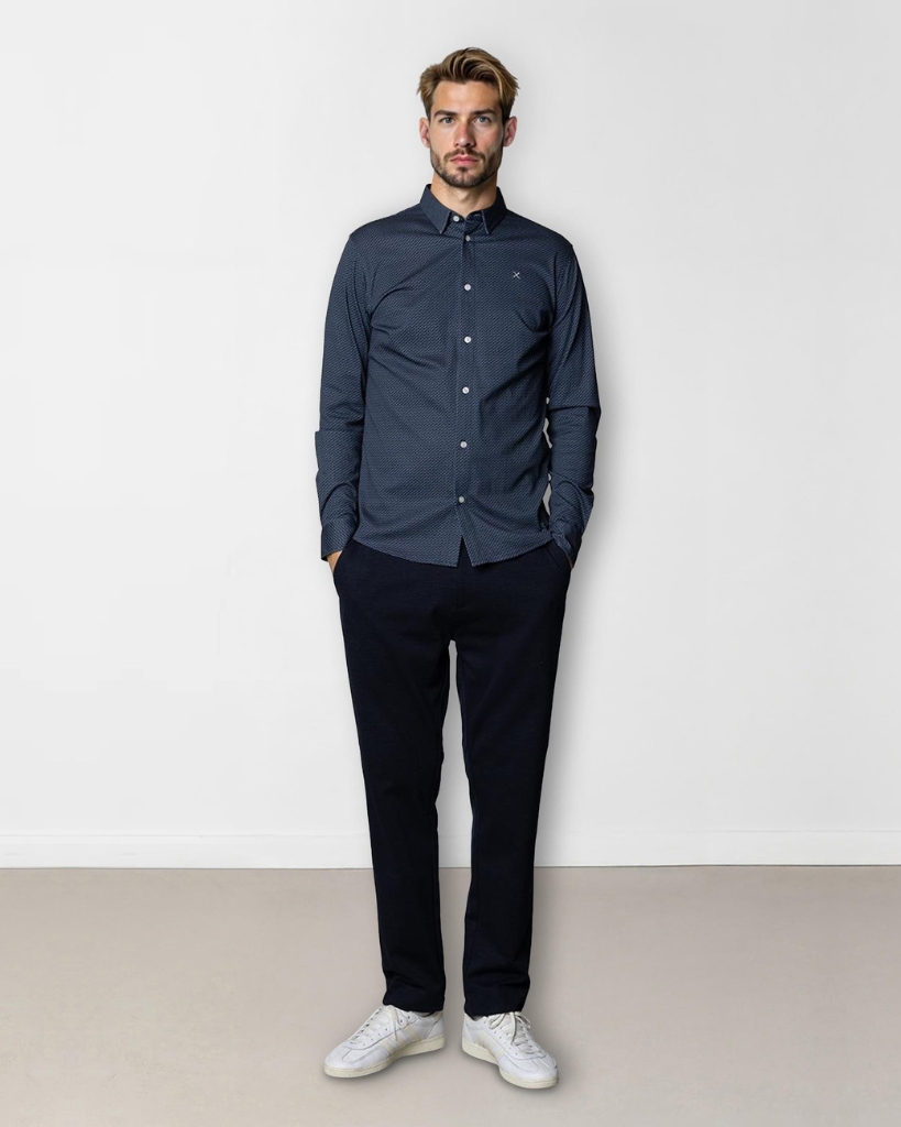 Clean Cut Clean Formal Stretch Skjorte Navy