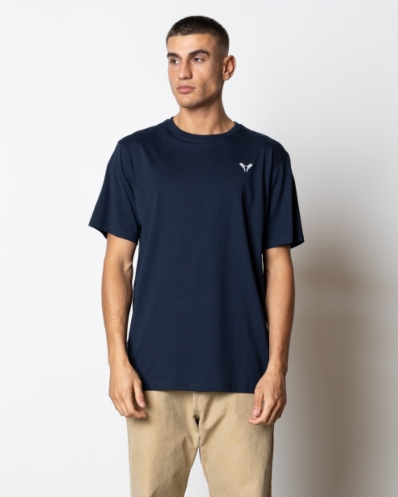 Fat Moose Ian T-Shirt Navy