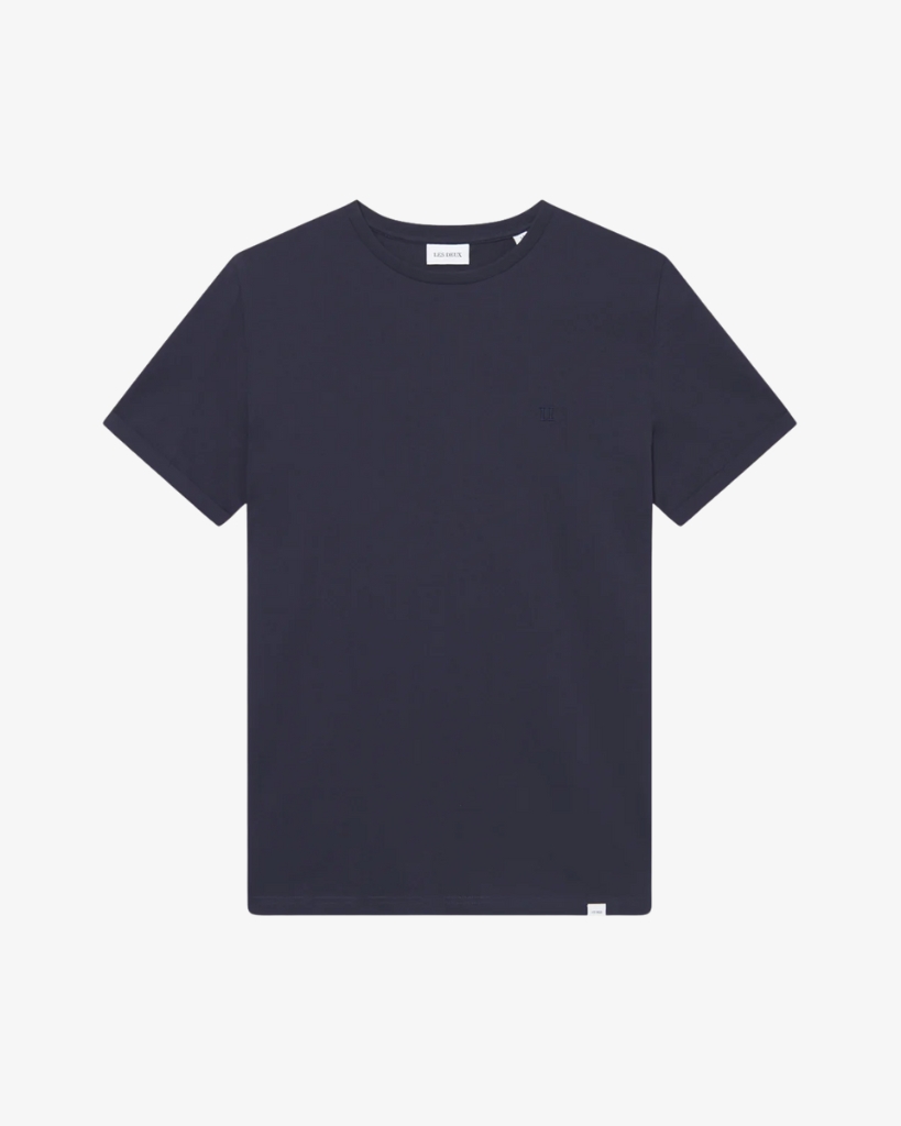 Les Deux Nørregaard Tonal T-Shirt Dark Navy