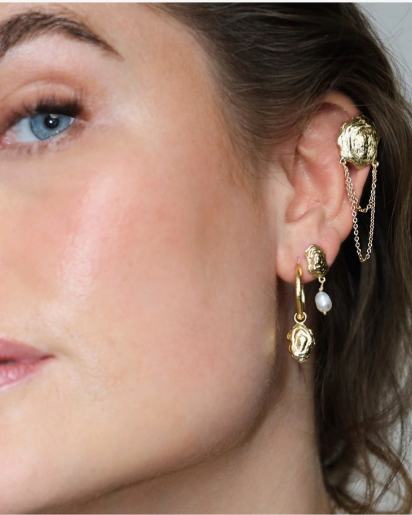 Pure By Nat Esther Hoops Ørering Guld