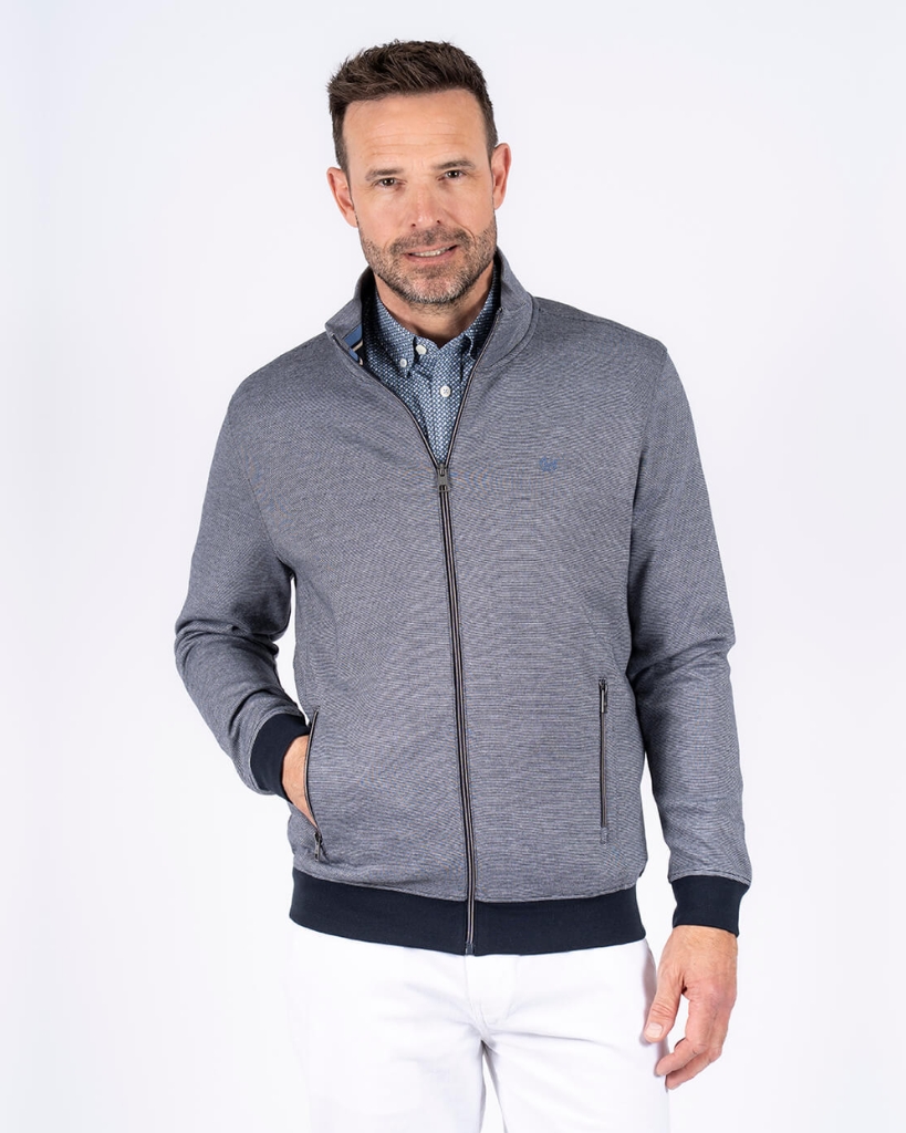 Pre End Rai Sweat Cardigan Navy