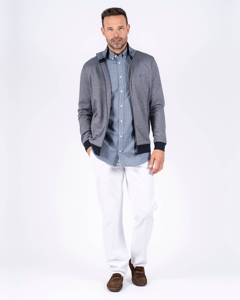 Pre End Rai Sweat Cardigan Navy