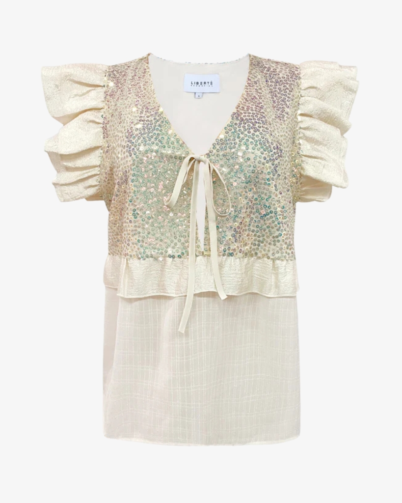 Liberte Nor Frill Bluse Ivory