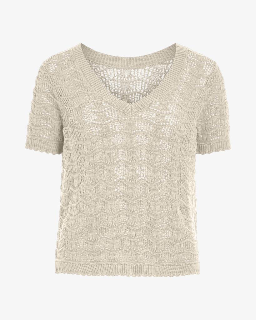 Vila Coby Strikbluse Birch