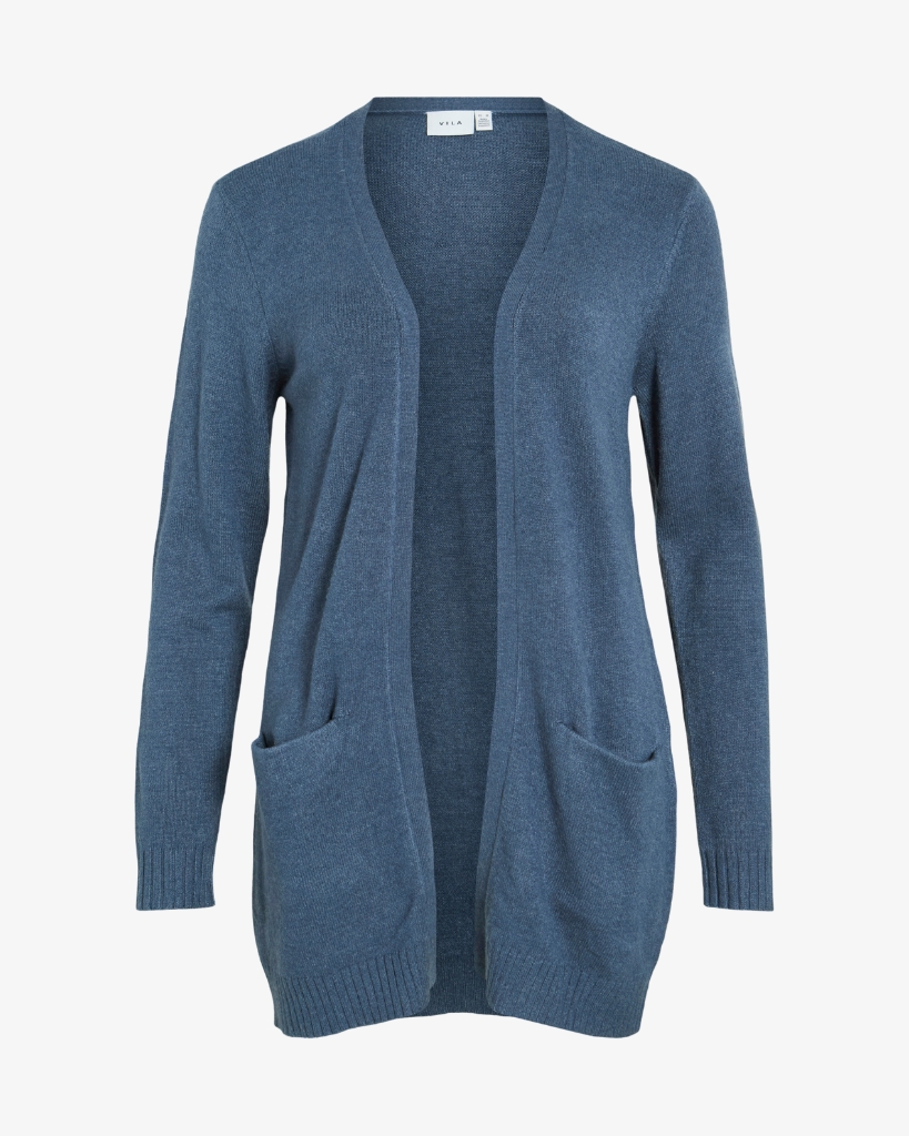 Vila Viril Åben Cardigan Blå