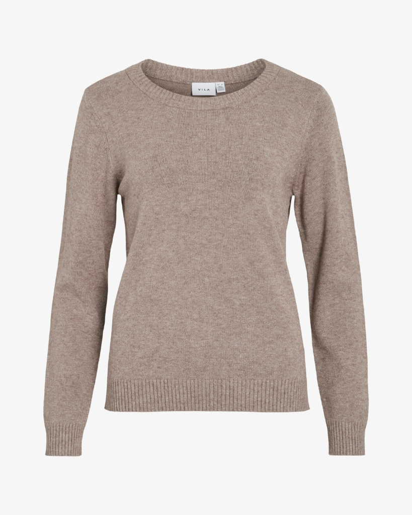 Vila Viril Striktrøje Beige
