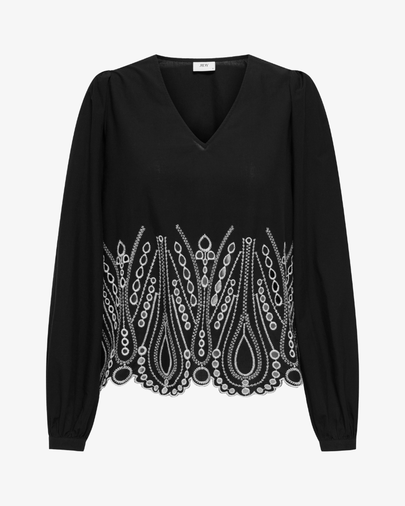 JDY Miley Anglaise Bluse Sort
