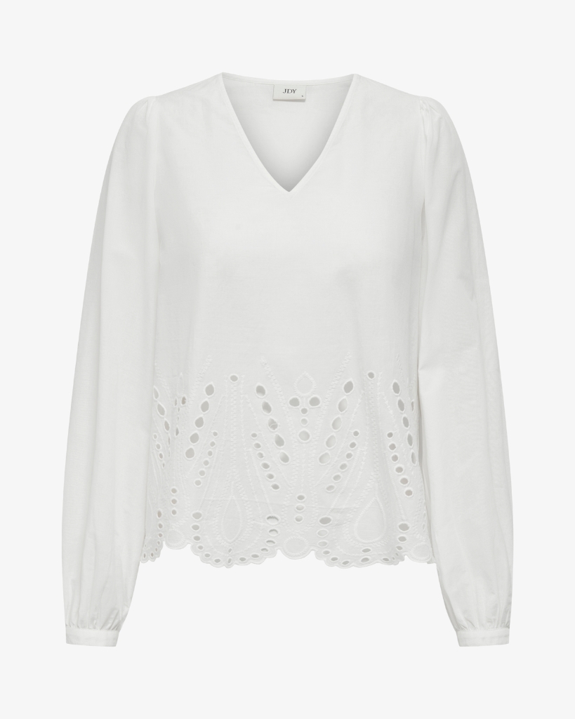 JDY Miley Anglaise Bluse Hvid