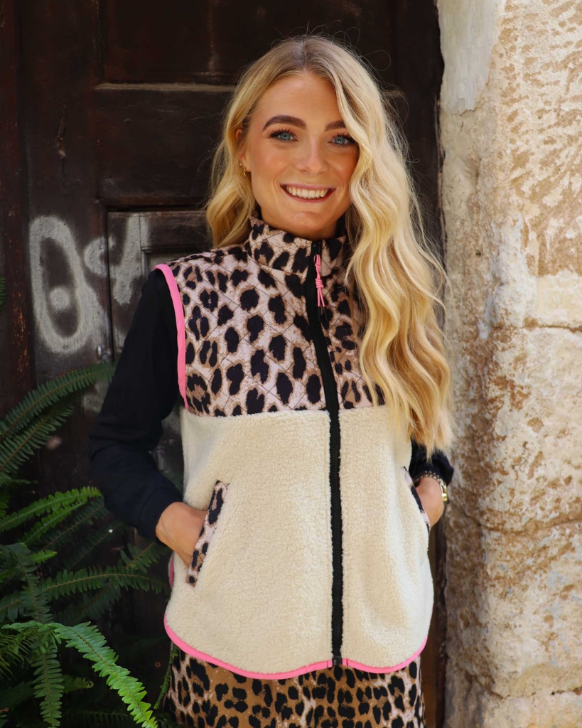 Liberte Teddy Leo Vest Pink