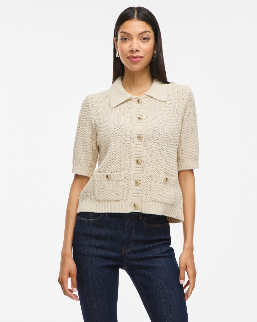 Vila Georgie Cardigan Sand