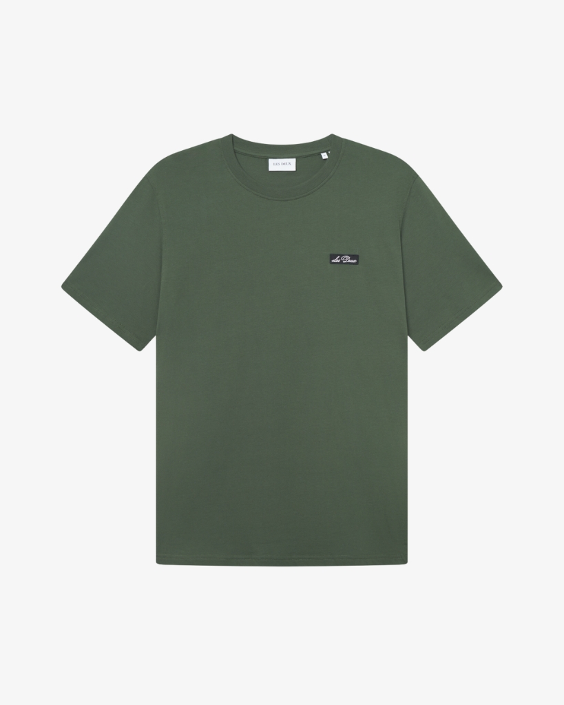 Les Deux Patch T-shirt Mørkegrøn