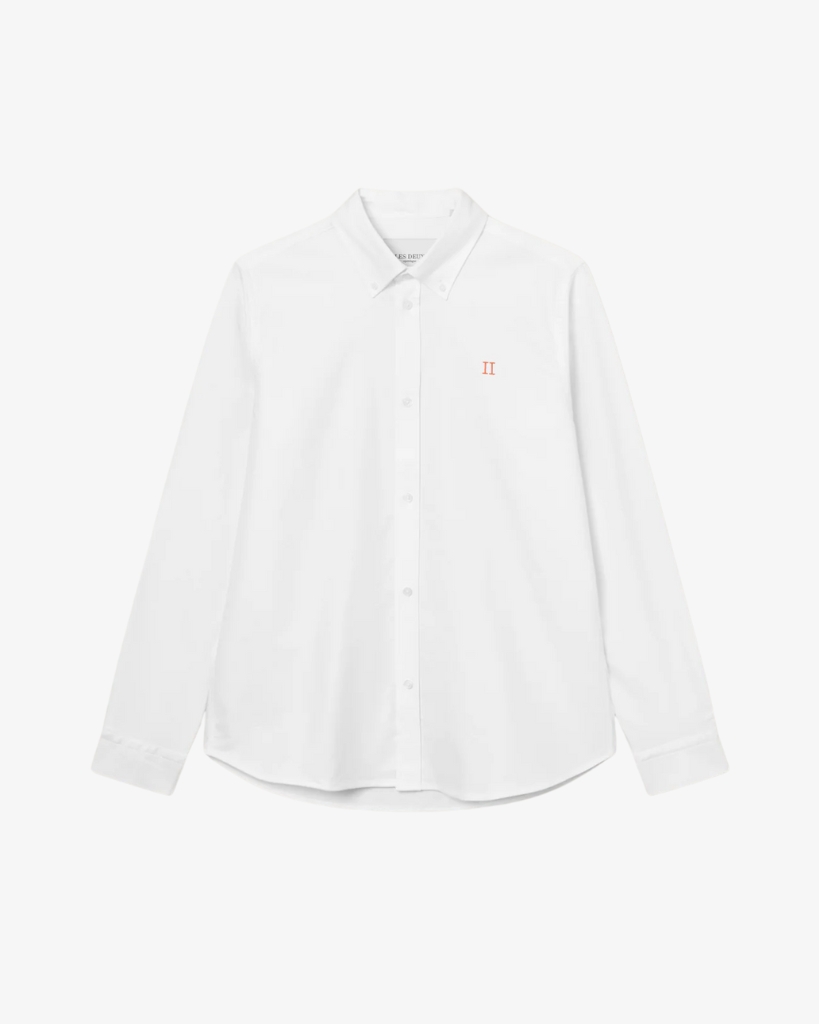 Les Deux Konrad Contrast Oxford Skjorte Hvid