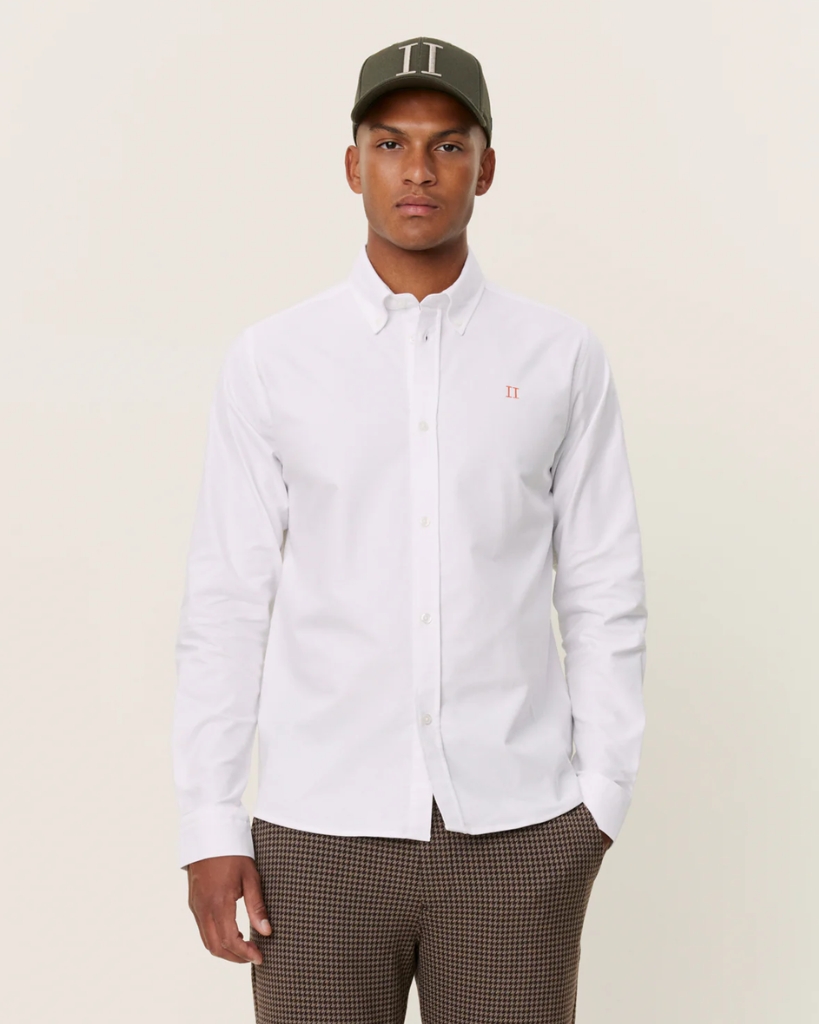 Les Deux Konrad Contrast Oxford Skjorte Hvid
