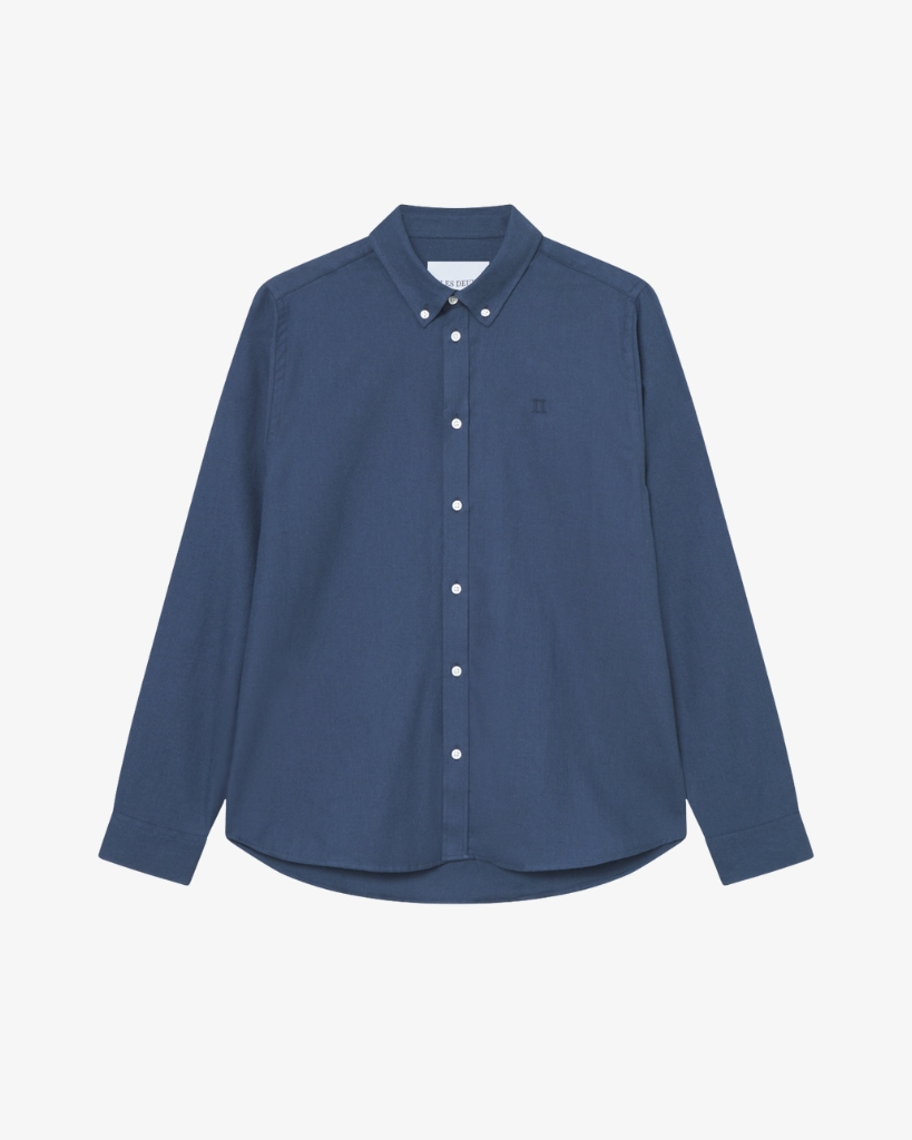 Les Deux Desert Reg Skjorte Dark Navy