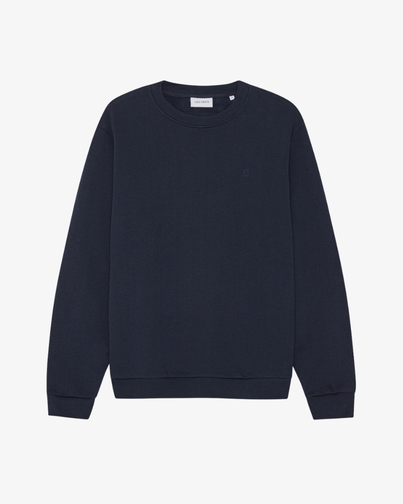 Les Deux Nørregaard Tonal Sweatshirt Dark Navy