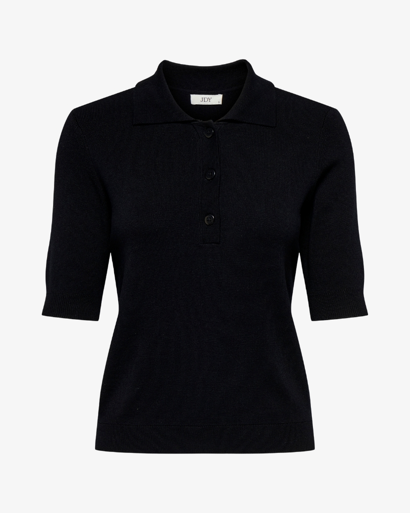 JDY Bloom Strikbluse Sort