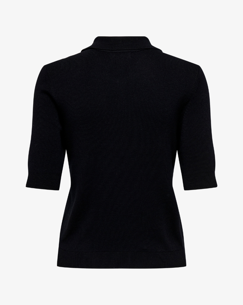JDY Bloom Strikbluse Sort
