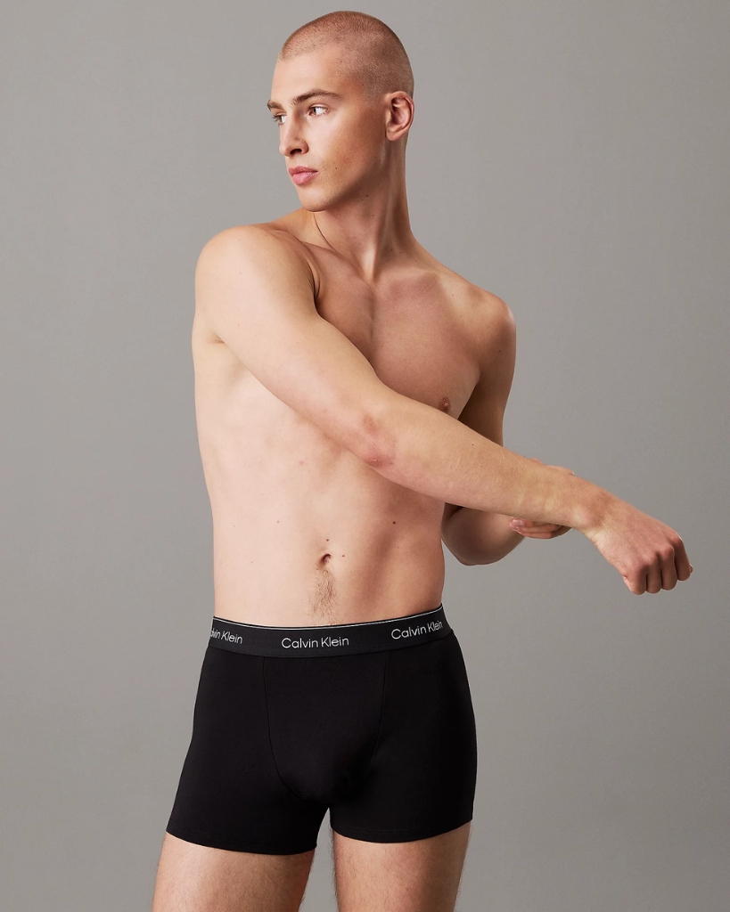 Calvin Klein 3-Pak Relaxed Fit Trunks Sort/Sort