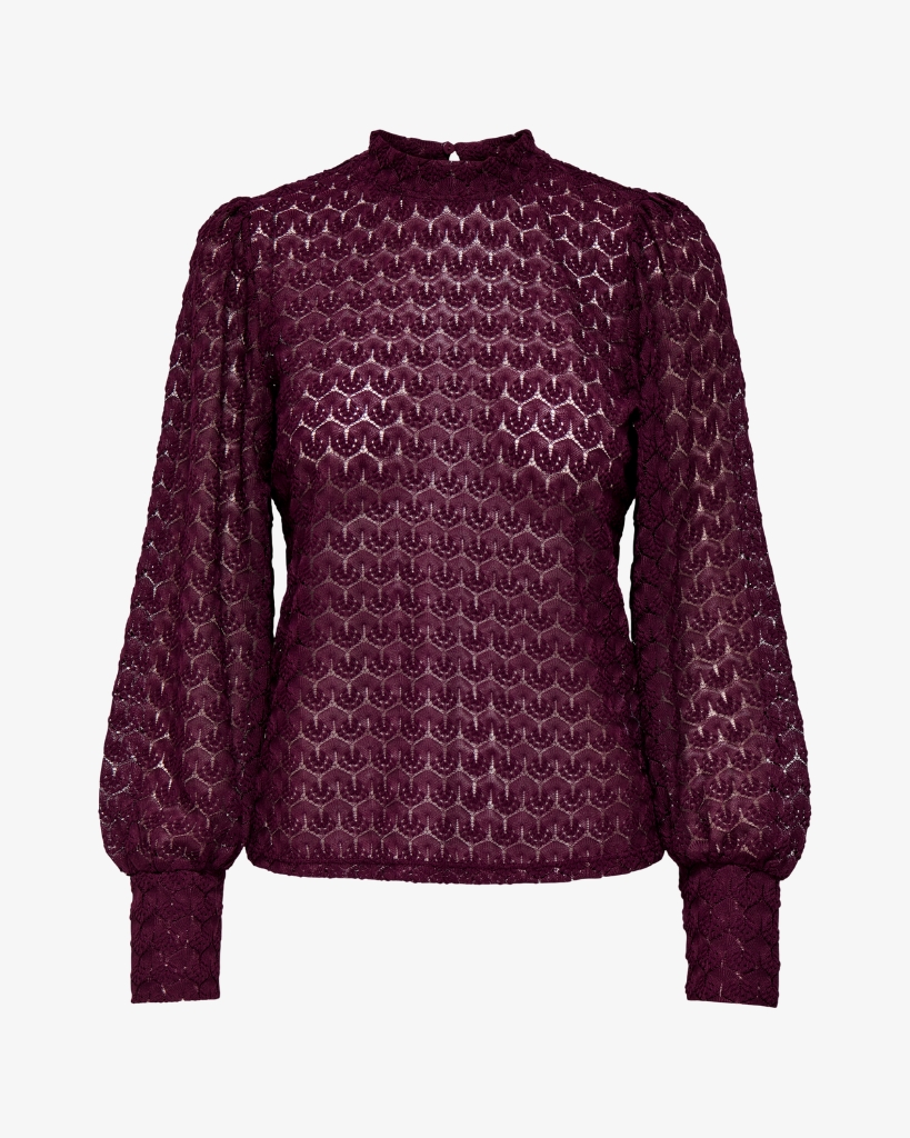 JDY Avery Lace Top Bordeaux