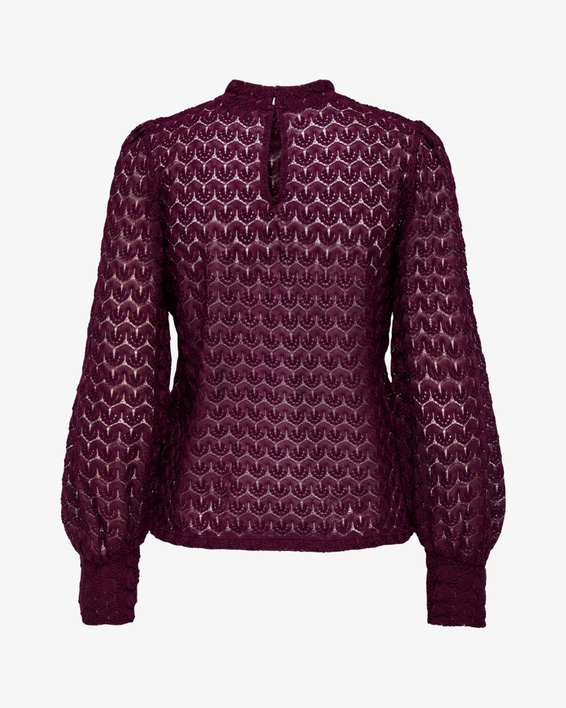 JDY Avery Lace Top Bordeaux