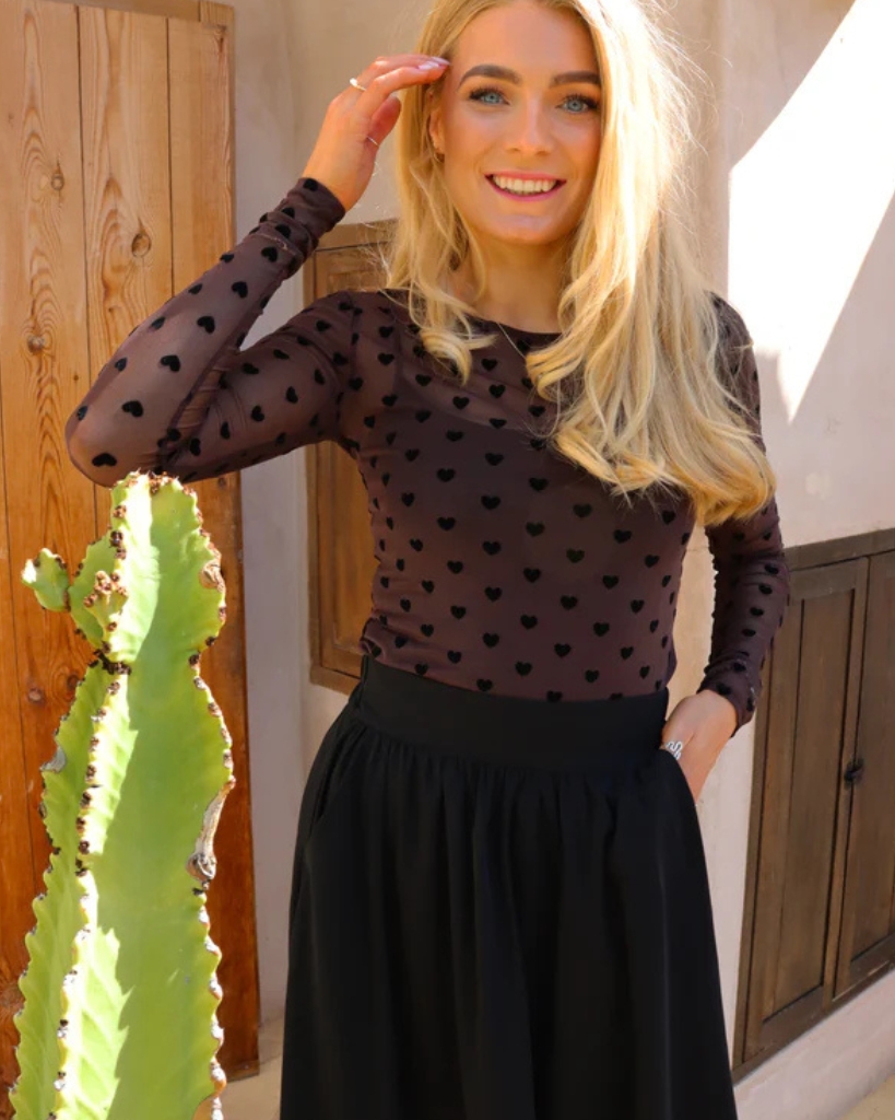 Liberte Mesh T-shirt Brun