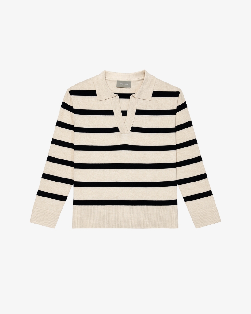 Kopenhaken Wilma Strikpolo sand/sort