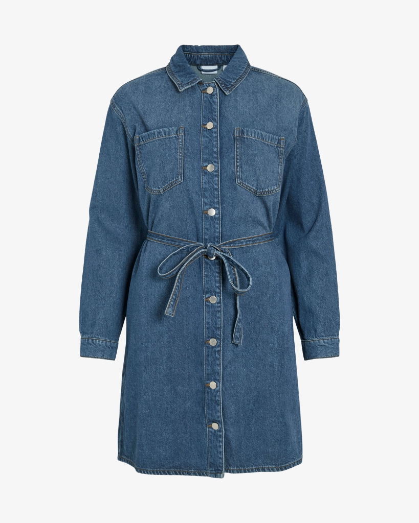 Vila ViKiki Denim Kjole Blå