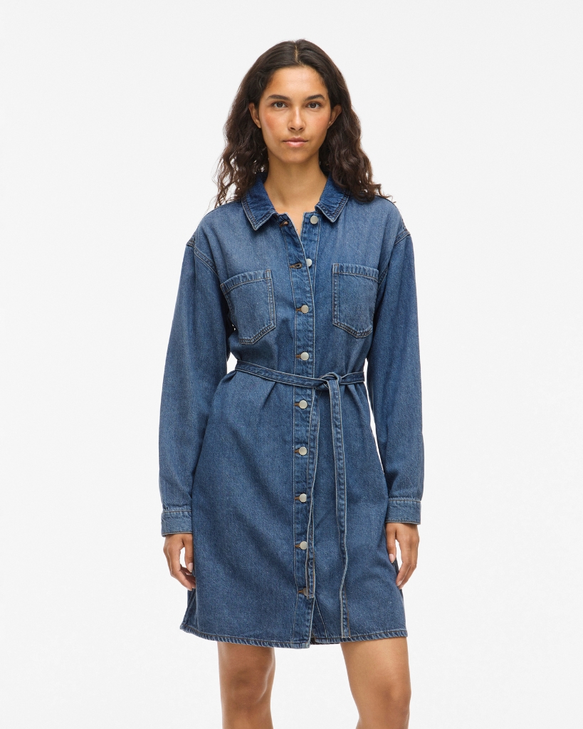 Vila ViKiki Denim Kjole Blå