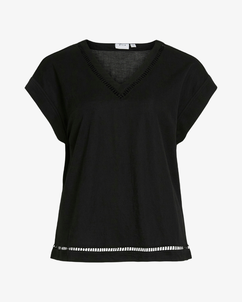 Vila ViTikki Bluse Sort