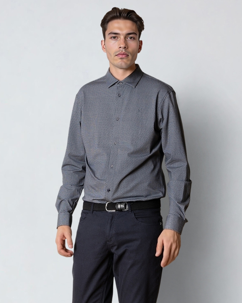 Clean Cut Formal Stretch Skjorte Dark Navy