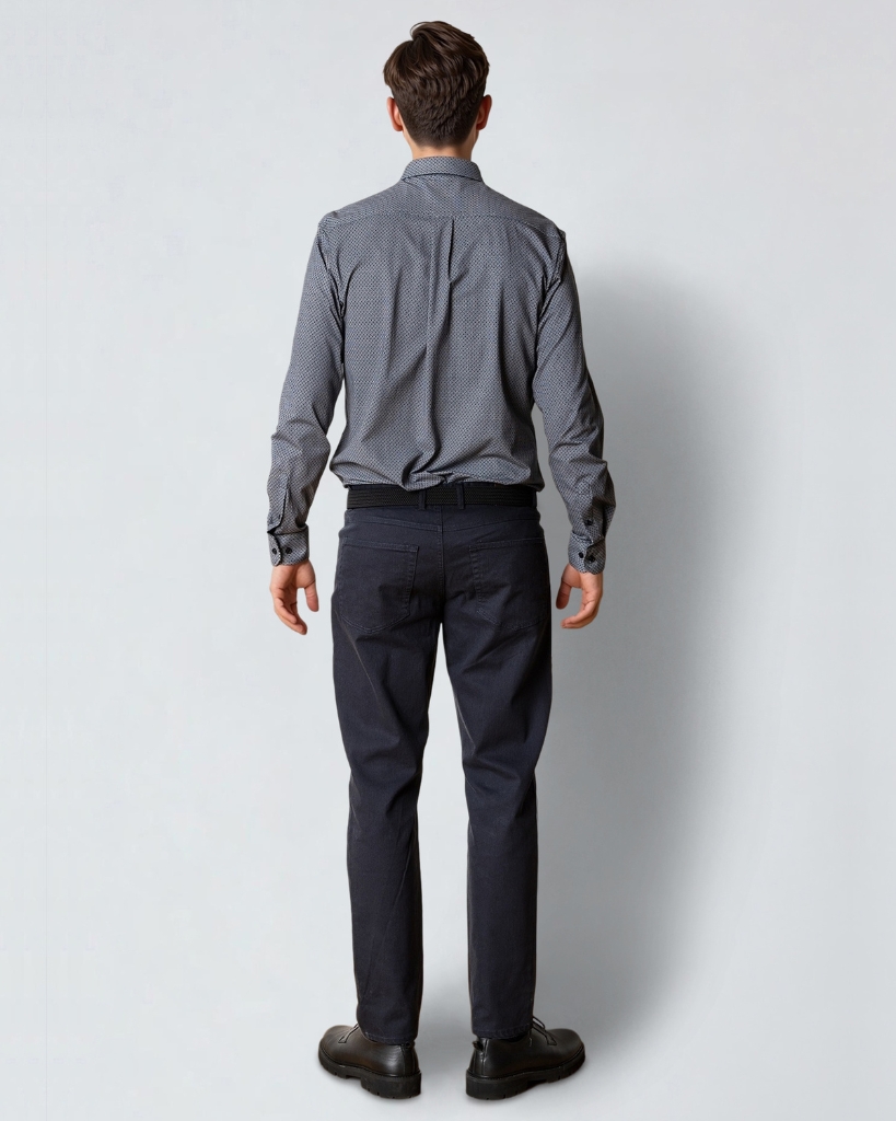 Clean Cut Formal Stretch Skjorte Dark Navy