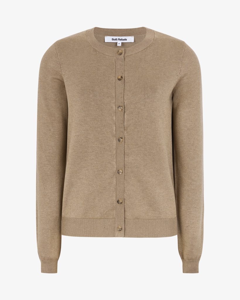 Soft Rebels Marla Cardigan Toasted Coconut Melange