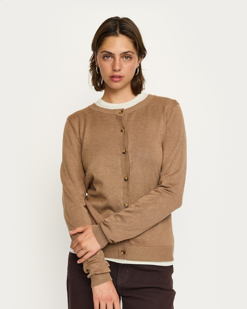 Soft Rebels Marla Cardigan Toasted Coconut Melange