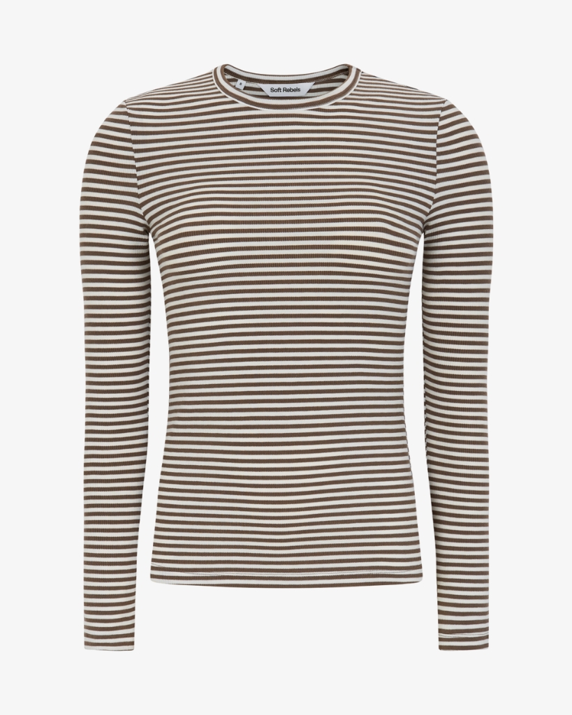 Soft Rebels Fenja Top Coffee quartz